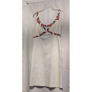 Tocca Dress Womens Midi white/Multi Colored Corset Style Sleeveless dress